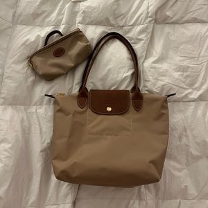 Longchamp Le Pilage Medium Shoulder Bag with Toiletry Case